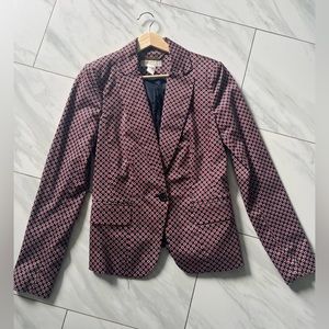 Michael Kors Navy/Red Fully Lined Blazer